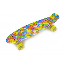 Пенни борд светящиеся колёса Penny Caramel 55х15 см 80 кг Multicolor (PR061)