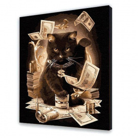 Картина по номерам ArtStory Котик 40х50 см Разноцветный (2040547297)