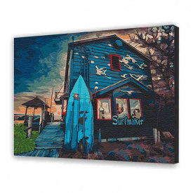 Картина по номерам ArtStory Магазин на берегу 40х50 см Разноцветный (1170569435)