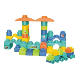 Конструктор Yufeng Big Building Blocks 79 деталей в ведре Разноцветный (164965)