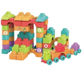 Конструктор в ведре Yufeng Big Building Blocks 90 деталей Разноцветный (164952)