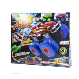 Монстер-Траки Trix Trux LED светящийся трек и 2 машинки Разноцветный