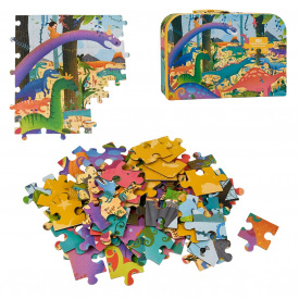 Пазлы Hai Bao Er Эра динозавров 108 деталей Разноцветный (110677)