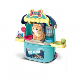 Детский чемодан с любимцем Yufeng Груминг 50.6х35.4х30 см Голубой (140218)