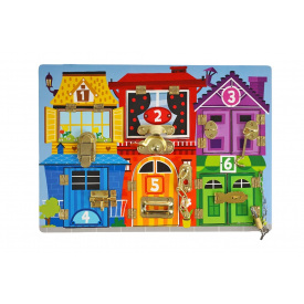 Бизиборд Квартирки с животными Hai Bao Er 40х1х29 см Разноцветный (153487)