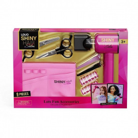 Игровой набор парикмахер Yufeng 9 элементов Розово-черный (158461)