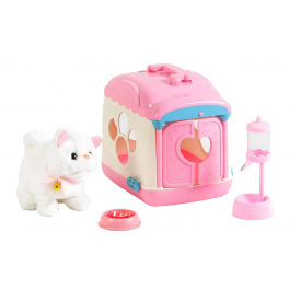 Котенок на батарейках Yufeng 18х11х15 см Розовый (144704)