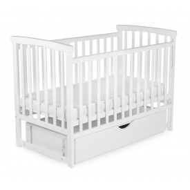 Кроватка-качалка детская с ящиком Наталка Мечта 120 х 60 см White (149747)