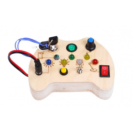 Бизиборд QiAiKe 13.5х11х5 см 7 переключателей Разноцветный (152646)