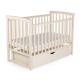 Кроватка деревянная с ящиком Наталка Мечта 120 х 60 см Vanilla (149748)