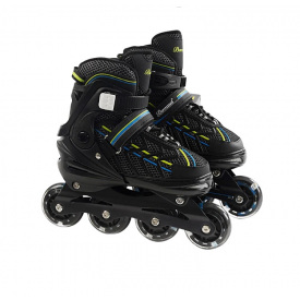 Детские ролики Banwei 15-L Inline Skates 39-42 24.5-27 см Черный (166611)