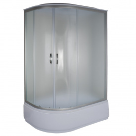 Душевой бокс BRAVO OBRA 2150×800 полукруглый, стекло 4 мм + поддон 120x80 белый (000029095)