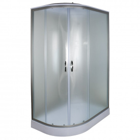 Душевой бокс BRAVO REGA 2150×800 полукруглый, стекло 4 мм + поддон 120x80 белый (000029099)