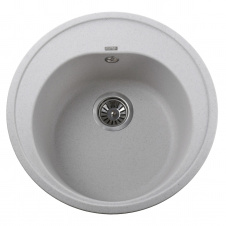 Гранитная мойка Globus Lux MARTIN 510х510 врезная, белая
