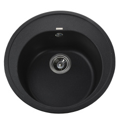 Гранитная мойка Globus Lux MARTIN 510х510 врезная, черная Южноукраинск