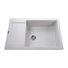 Гранитная мойка Globus Lux MALABI 780х500 врезная, белая Первомайськ