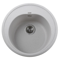 Гранитная мойка Globus Lux MARTIN 510х510 врезная, белая Тернополь