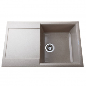 Гранитная мойка Mira KONIA 790х500 врезная, бежевая