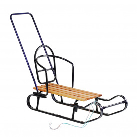 Санки с ручкой Yufeng Королевские 86x36 см Синий (143654)