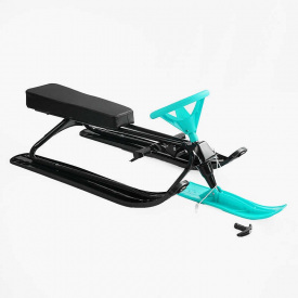 Снегокат Skyper стальная рама руль мягкое сиденье 125х50,6х38,5 см Черно-голубой 164561