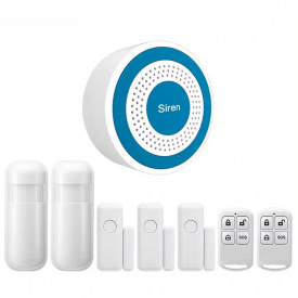 Локальная беспроводная система сигнализации с сиреной Nectronix PE-519-Е 5 датчиков 2 пульта (100214-8882-8893-8902)