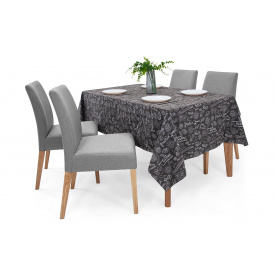 Скатертина Ірис-1 (110 × 150 см, бавовна, паста, чорний) IMI