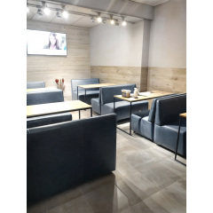 Диван для кафе Tobi Sho Прайм з високою спинкою без підлокітників 1200x630x850, шкірзам Сірий 2233 Полтава