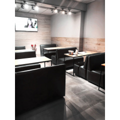 Диван для кафе Tobi Sho Прайм з високою спинкою без підлокітників 1200x630x850, шкірзам Темний шоколад 22311 Черкаси
