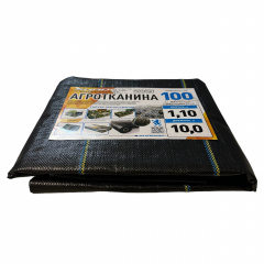 Агротканина застилочна від бур'янів Shadow 100 г/м2 1,1 х 10 м Чорний Полтава
