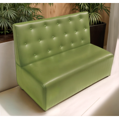 Диван для кафе Tobi Sho Бостон з високою спинкою та ґудзиками 1200x630x850, шкірзам Оливковий 2236 Рівне