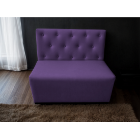 Диван для кафе Tobi Sho Бостон з високою спинкою та ґудзиками 1200x630x850, шкірзам Фіолетовий 2216