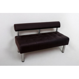 Диван офисный Tobi Sho Сити со спинкой без подлокотников 1000x530x750, кожзам Темный шоколад 22311