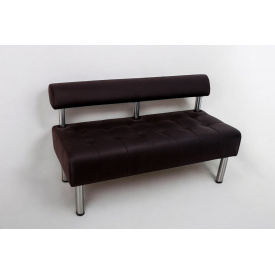 Диван офисный Tobi Sho Сити со спинкой без подлокотников 1200x530x750, кожзам Темный шоколад 22311