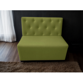 Диван для кафе Tobi Sho Бостон з високою спинкою та ґудзиками 1200x630x850, шкірзам Оливковий 2236