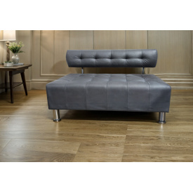 Диван офисный Tobi Sho Стелс со спинкой без подлокотников 1500x560x750, кожзам Серый 2233