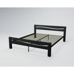 Двоспальне ліжко Сакура Tenero 140х200 см чорне Лозова