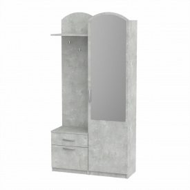 Передпокій Компаніт Лідія 2000х1000х375 мм із дзеркалом корпус дсп сірого кольору