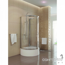 Полукруглая душевая кабина New Trendy Gold RONDO K-0127 графит