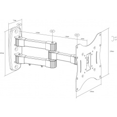 Кронштейн настінний X-Digital STEEL SA245 Black (5988307) Шостка