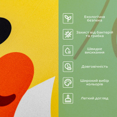 Вологопоглинаючий килимок Sticker Wall Качечка 40х60 см Жовтий (SW-00002561) Харків