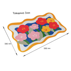 Вологопоглинаючий килимок Sticker Wall 35x58 см Різнокольоровий (SW-00002562) Слов'янськ