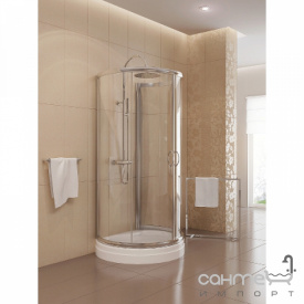 Полукруглая душевая кабина New Trendy Gold RONDO K-0036 графит