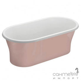 Окремостояча акрилова ванна Polimat Amona New 150x75 00415 біла/рожева