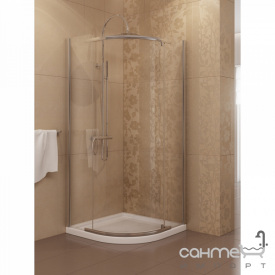 Полукруглая душевая кабина New Trendy KOMFORT K-0015 графит
