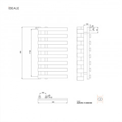 Полотенцесушитель дизайнерский Ideale Aurora 8 80х45 см Белый Киев