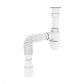 Сифон для мойки Kronoplast 1 1/4" пластик, белый (SТ12000043)