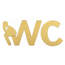 Зеркальный декор акриловый самоклеющийся Sticker Wall WC 3 шт Золотистый SW-00002525
