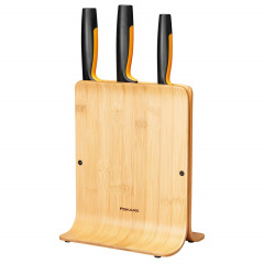 Набор кухонных ножей с бамбуковым блоком Fiskars Functional Form (1057553) Львів