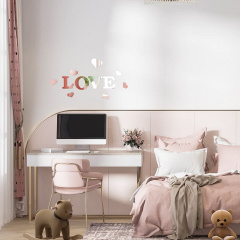 Зеркальный декор акриловый самоклеющийся Sticker Wall Love 11 шт Серебристый (SW-00002495) Киев