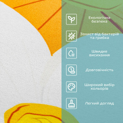 Вологопоглинаючий килимок Sticker Wall 50х80 см Бежево-помаранчевий (SW-00002546) Лубни